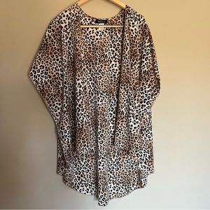 Adara 🐆 Leopard Ruana or Swim Cover-Up Medium